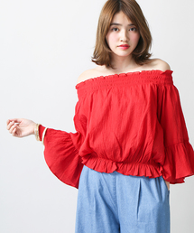 WEGO | WEGO/フレアオフショルブラウス(シャツ/ブラウス)