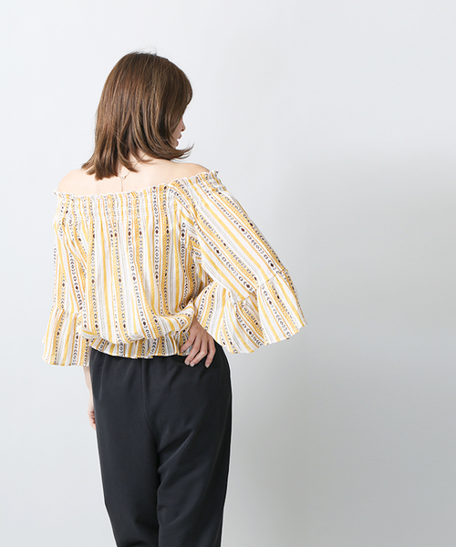 WEGO(ウィゴー)の「WEGO/フレアオフショルブラウス(シャツ/ブラウス・レディース・レッド/ホワイト/その他1/その他2/その他3/その他4・LARGE/MEDIUM)」の18枚目の写真