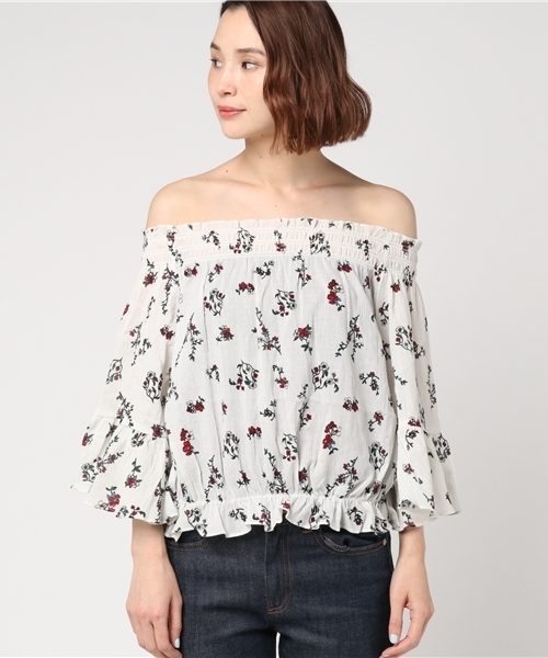 WEGO(ウィゴー)の「WEGO/フレアオフショルブラウス(シャツ/ブラウス・レディース・レッド/ホワイト/その他1/その他2/その他3/その他4・LARGE/MEDIUM)」の14枚目の写真