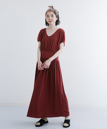 MERLOT | ウエストマークドレープワンピース1069(ワンピース)