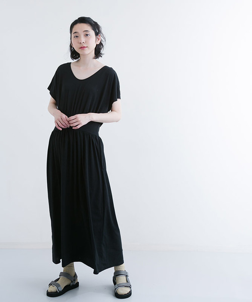 MERLOT（メルロー）の「ウエストマークドレープワンピース1069（ワンピース・レディース・モカ/レッド/カーキ/ブラック・FREE）」の9枚目の写真