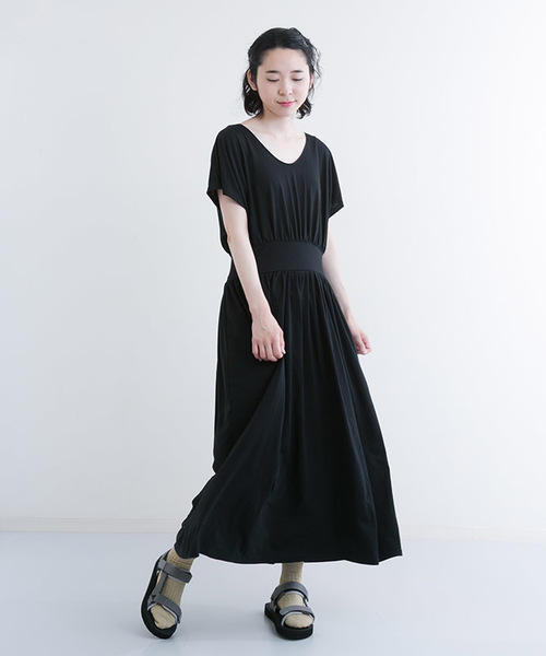 MERLOT（メルロー）の「ウエストマークドレープワンピース1069（ワンピース・レディース・モカ/レッド/カーキ/ブラック・FREE）」の10枚目の写真