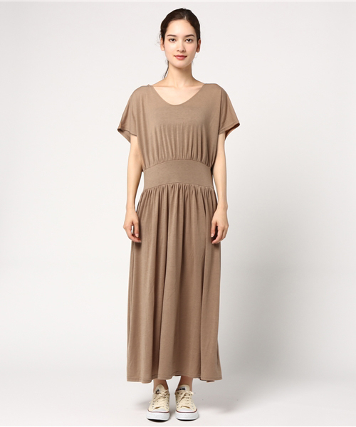 MERLOT（メルロー）の「ウエストマークドレープワンピース1069（ワンピース・レディース・モカ/レッド/カーキ/ブラック・FREE）」の21枚目の写真