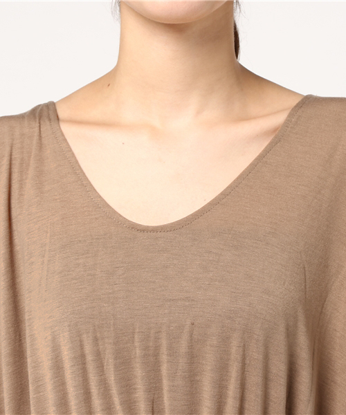 MERLOT（メルロー）の「ウエストマークドレープワンピース1069（ワンピース・レディース・モカ/レッド/カーキ/ブラック・FREE）」の16枚目の写真