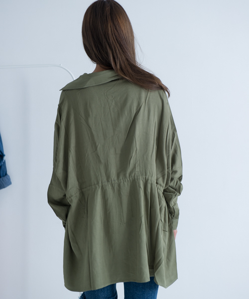 ROGER AND RAW(ロジャーアンドロウ)の「Roger&Raw / スピンドルBIGシャツ(シャツ/ブラウス・レディース・カーキ/ブラック/ホワイト・M)」の14枚目の写真