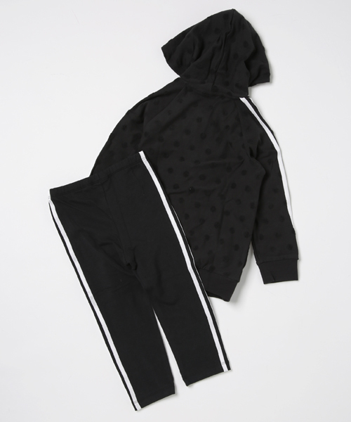 adidas（アディダス）の「オリジナルス フーディ ベビー 上下セット [I TREFOIL HOODIE SET]（ジャージ・キッズ・ブラック・90/100）」の2枚目の写真