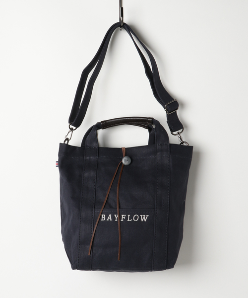 BAYFLOW（ベイフロー）の「BAYFLOW／2WAYコンチョロゴトート　18SS（トートバッグ・レディース・ネイビー/アイボリー/グレー・FREE）」の22枚目の写真