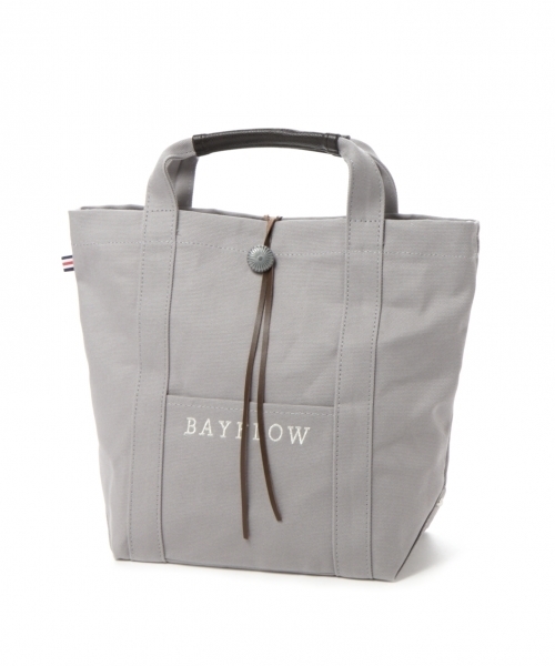 BAYFLOW（ベイフロー）の「BAYFLOW／2WAYコンチョロゴトート　18SS（トートバッグ・レディース・ネイビー/アイボリー/グレー・FREE）」の4枚目の写真