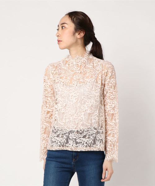 STYLEBLOCK(スタイルブロック)の「ラッセルレースハイネックトップス