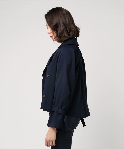 ottilie（オティーリエ）の「（WEB限定）ショートトレンチコート（トレンチコート・レディース・ベージュ/ネイビー・FREE）」の3枚目の写真