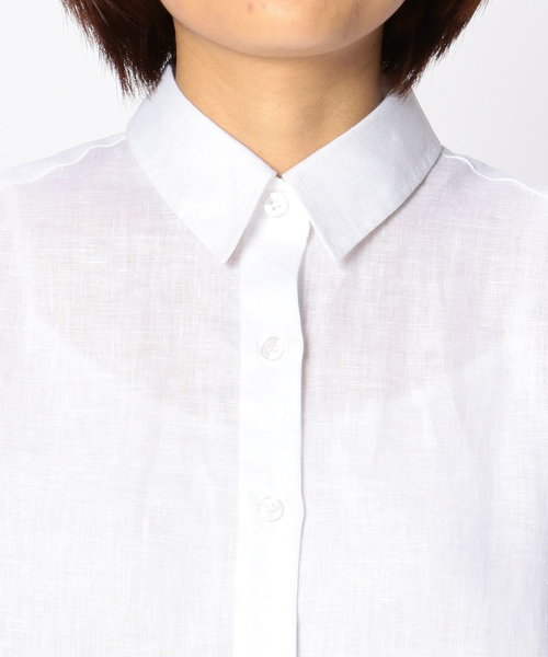 NARACAMICIE（ナラカミーチェ）の「イタリアン麻 ビッグシルエット シャツ（シャツ/ブラウス・レディース・ブルー/ピンク/ホワイト・MEDIUM/LARGE/SMALL）」の9枚目の写真