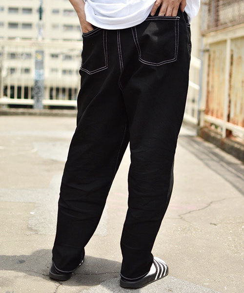 kutir（クティール）の「denim balloon AW / デニムバルーンパンツ　ワイドテーパードパンツ（デニムパンツ・メンズ・ブラック/サックスブルー/インディゴブルー・SMALL/MEDIUM/LARGE）」の5枚目の写真