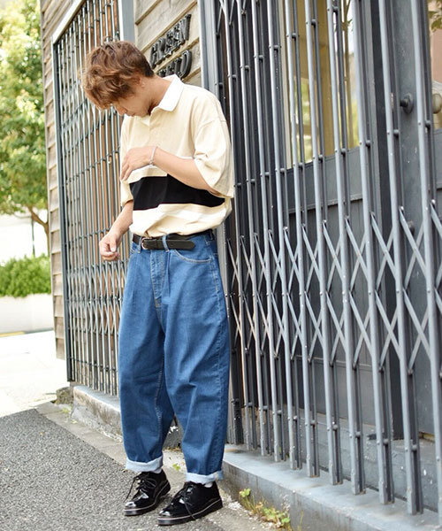 kutir（クティール）の「denim balloon AW / デニムバルーンパンツ　ワイドテーパードパンツ（デニムパンツ・メンズ・ブラック/サックスブルー/インディゴブルー・SMALL/MEDIUM/LARGE）」の11枚目の写真