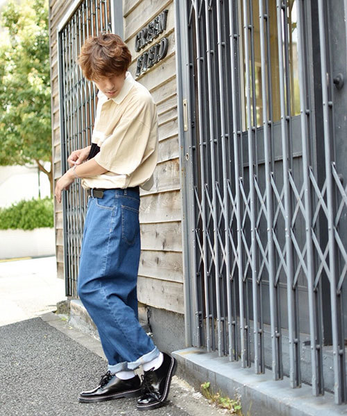 kutir（クティール）の「denim balloon AW / デニムバルーンパンツ　ワイドテーパードパンツ（デニムパンツ・メンズ・ブラック/サックスブルー/インディゴブルー・SMALL/MEDIUM/LARGE）」の12枚目の写真