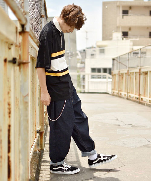 kutir（クティール）の「denim balloon AW / デニムバルーンパンツ　ワイドテーパードパンツ（デニムパンツ・メンズ・ブラック/サックスブルー/インディゴブルー・SMALL/MEDIUM/LARGE）」の18枚目の写真