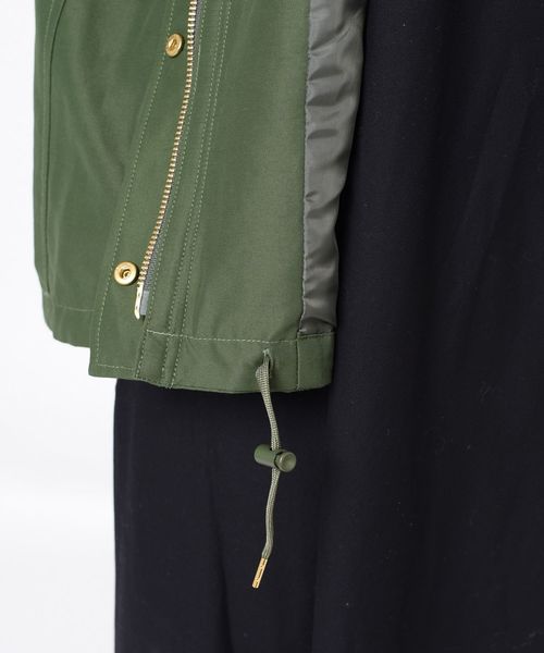 liflattie ships（リフラティ シップス）の「liflattie ships:フードジップブルゾン◇（ブルゾン・レディース・ブラック/ベージュ/グリーン・SMALL/MEDIUM）」の17枚目の写真