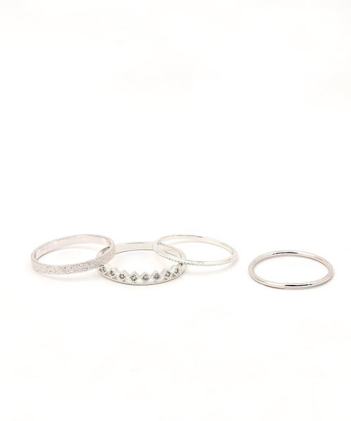 colleca la（コレカラ）の「MIX素材のセットリング（リング・レディース・シルバー/ゴールド・FREE）」の7枚目の写真