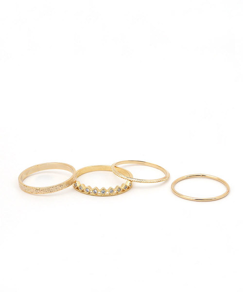 colleca la（コレカラ）の「MIX素材のセットリング（リング・レディース・シルバー/ゴールド・FREE）」の8枚目の写真