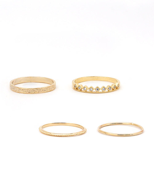 colleca la（コレカラ）の「MIX素材のセットリング（リング・レディース・シルバー/ゴールド・FREE）」の9枚目の写真