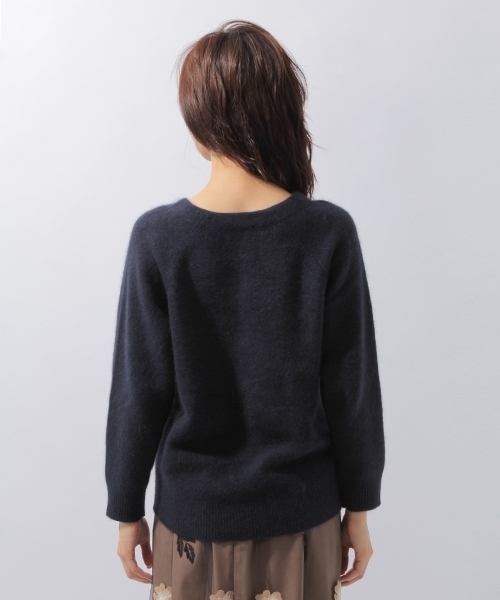 laboratory work（ラボラトリーワーク）の「プレミアム３者混Ｖネックニット（ニット/セーター・レディース・ネイビー/ブラウン/オレンジ・MEDIUM）」の9枚目の写真