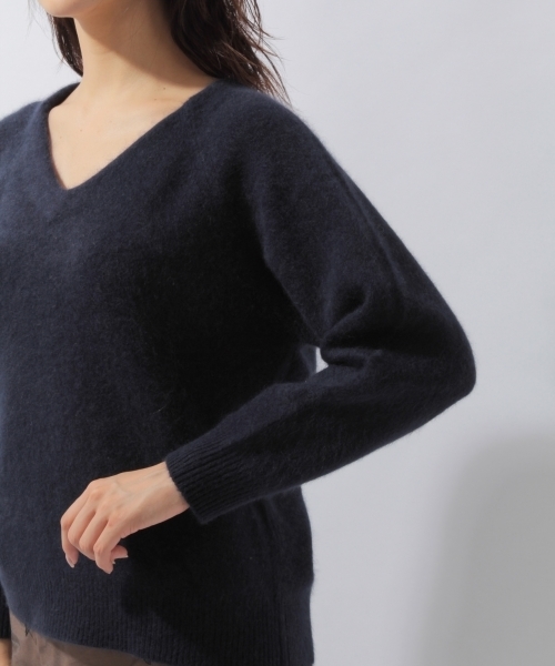 laboratory work（ラボラトリーワーク）の「プレミアム３者混Ｖネックニット（ニット/セーター・レディース・ネイビー/ブラウン/オレンジ・MEDIUM）」の11枚目の写真