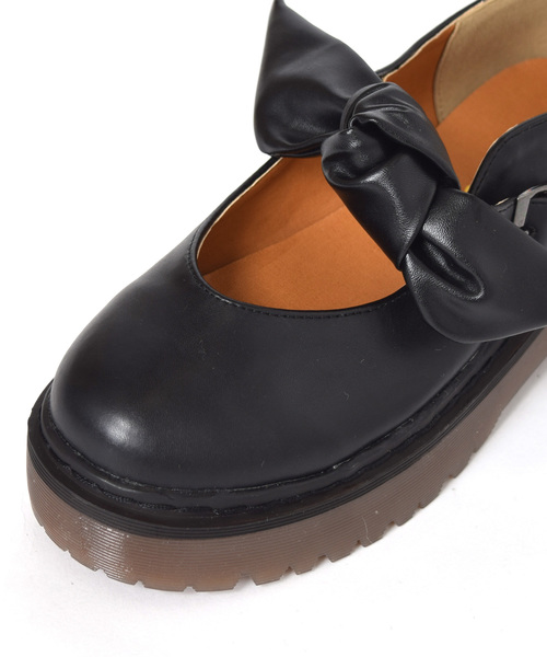 w closet（ダブルクローゼット）の「厚底リボンシューズ_（その他シューズ・レディース・ブラック/ブラック系その他/レッド系その他・M/L）」の7枚目の写真