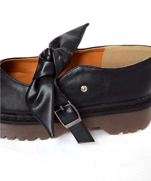w closet（ダブルクローゼット）の「厚底リボンシューズ_（その他シューズ・レディース・ブラック/ブラック系その他/レッド系その他・M/L）」の9枚目の写真
