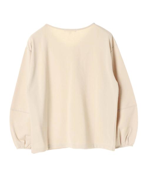 SEVENDAYS=SUNDAY（セブンデイズサンデイ）の「・Vネック袖タックプルオーバー（Tシャツ/カットソー・レディース・ベージュ/グレー/ブラック/ボルドー・FREE）」の10枚目の写真