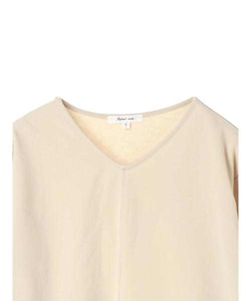 SEVENDAYS=SUNDAY（セブンデイズサンデイ）の「・Vネック袖タックプルオーバー（Tシャツ/カットソー・レディース・ベージュ/グレー/ブラック/ボルドー・FREE）」の11枚目の写真