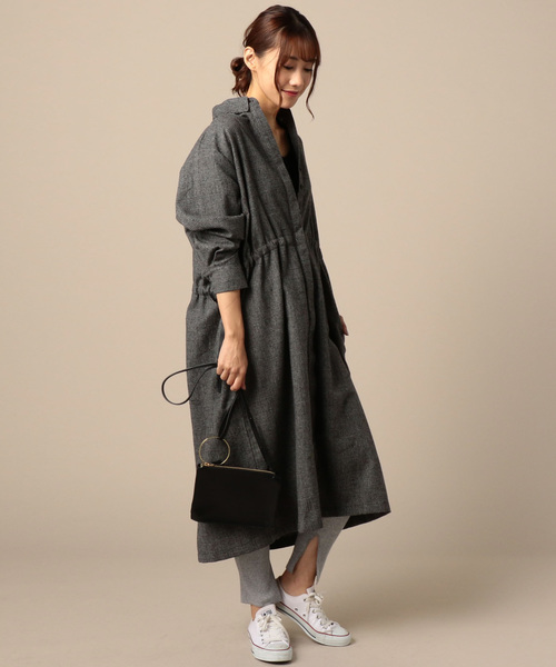 Doux archives Hamac（ドゥアルシーヴ アマーク）の「グレンチェックワンピース（ワンピース・レディース・チャコールグレー/ブラウン・MEDIUM）」の2枚目の写真