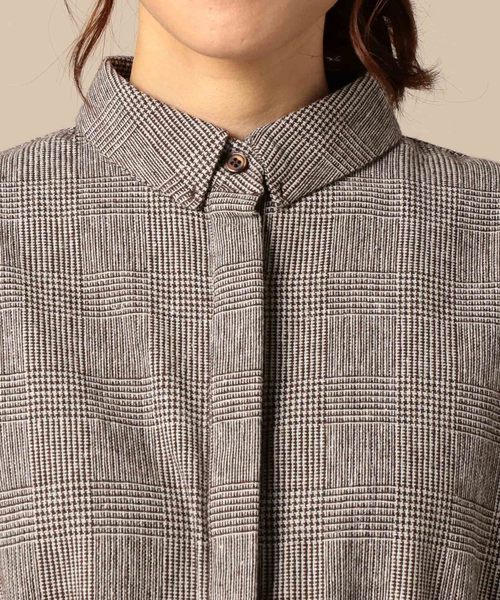 Doux archives Hamac（ドゥアルシーヴ アマーク）の「グレンチェックワンピース（ワンピース・レディース・チャコールグレー/ブラウン・MEDIUM）」の7枚目の写真