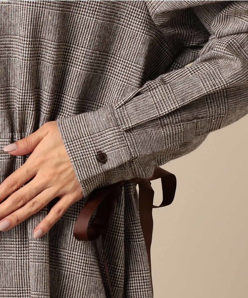 Doux archives Hamac（ドゥアルシーヴ アマーク）の「グレンチェックワンピース（ワンピース・レディース・チャコールグレー/ブラウン・MEDIUM）」の6枚目の写真
