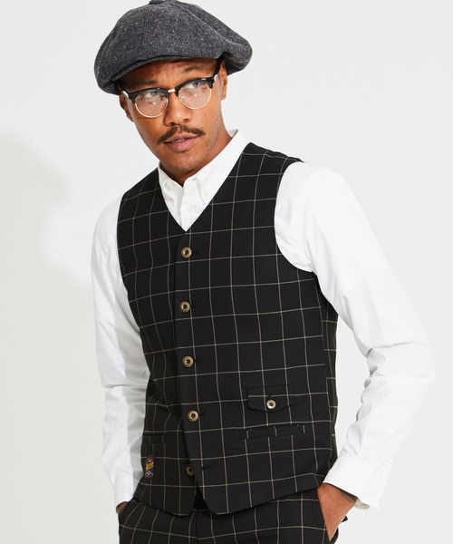 ROTAR(ローター)の「Windowpane Stretch Vest ウィンドウペン ベスト(ベスト・メンズ・ブラック/ネイビー/ブラウン・MEDIUM/LARGE/X-LARGE)」の10枚目の写真