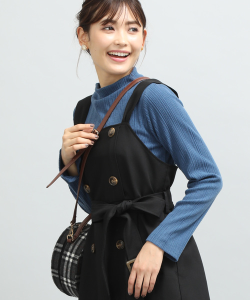 VIS（ビス）の「【KEEP WARM】ボトルネック起毛テレコプルオーバー（Tシャツ/カットソー・レディース・ホワイト/ブラック/グレー/ワイン/ブルー系その他4・FREE）」の4枚目の写真