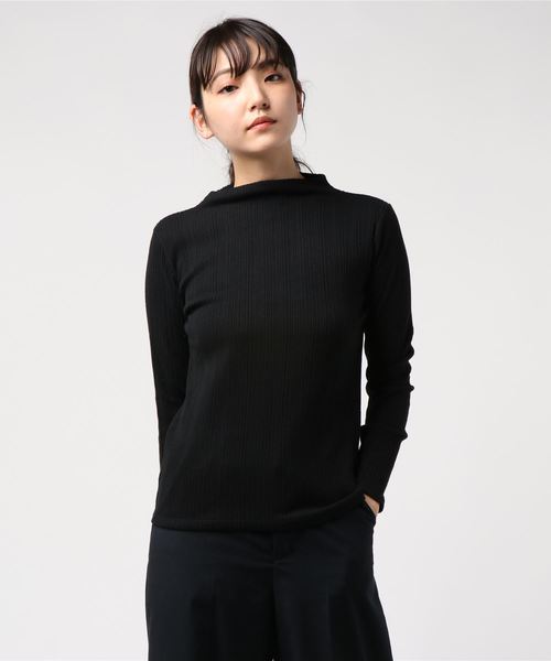 VIS（ビス）の「【KEEP WARM】ボトルネック起毛テレコプルオーバー（Tシャツ/カットソー・レディース・ホワイト/ブラック/グレー/ワイン/ブルー系その他4・FREE）」の6枚目の写真