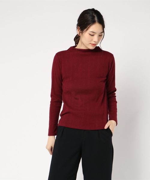 VIS（ビス）の「【KEEP WARM】ボトルネック起毛テレコプルオーバー（Tシャツ/カットソー・レディース・ホワイト/ブラック/グレー/ワイン/ブルー系その他4・FREE）」の16枚目の写真