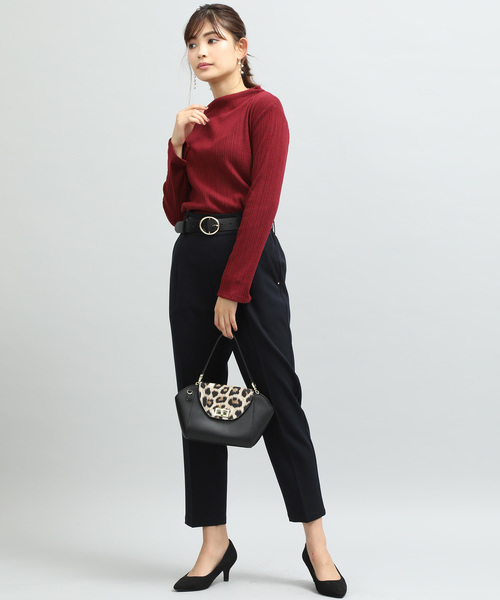 VIS（ビス）の「【KEEP WARM】ボトルネック起毛テレコプルオーバー（Tシャツ/カットソー・レディース・ホワイト/ブラック/グレー/ワイン/ブルー系その他4・FREE）」の10枚目の写真