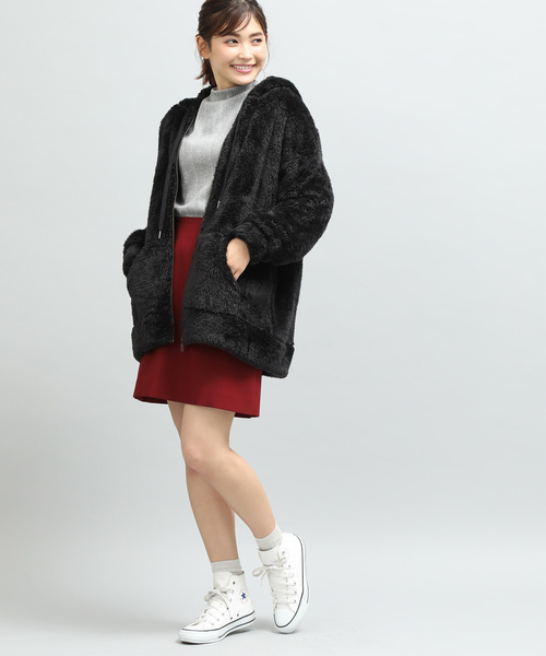 VIS（ビス）の「【KEEP WARM】ボトルネック起毛テレコプルオーバー（Tシャツ/カットソー・レディース・ホワイト/ブラック/グレー/ワイン/ブルー系その他4・FREE）」の7枚目の写真