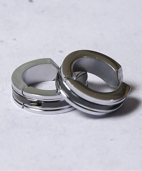 Run◆ローマングラスフープイヤリング IRIS47｜ivy hoop earring イヤリング 落ちにくい フープ