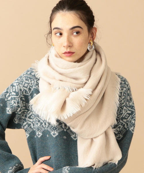 BEAUTY&YOUTH UNITED ARROWS（ビューティーアンドユースユナイテッドアローズ）の「BY シャギーストール ◆（ストール/ショール・レディース・ブラック/ベージュ/グレー/オフホワイト・FREE）」の2枚目の写真