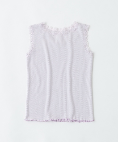 natural couture（ナチュラルクチュール）の「ハニカムレースタンク（タンクトップ・レディース・ラベンダー/アイボリー/ブラック/モカ・FREE）」の11枚目の写真