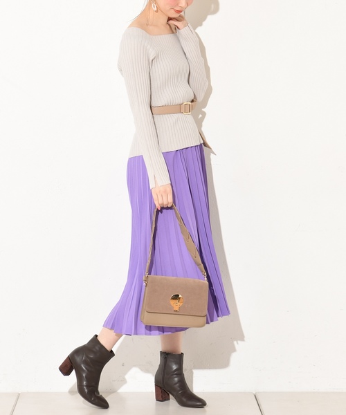 natural couture（ナチュラルクチュール）の「ジョーゼットプリーツスカート（スカート・レディース・ベージュ/パープル/ピンク/グレイッシュベージュ/アイボリー/ピンク系その他/ライム・FREE）」の11枚目の写真