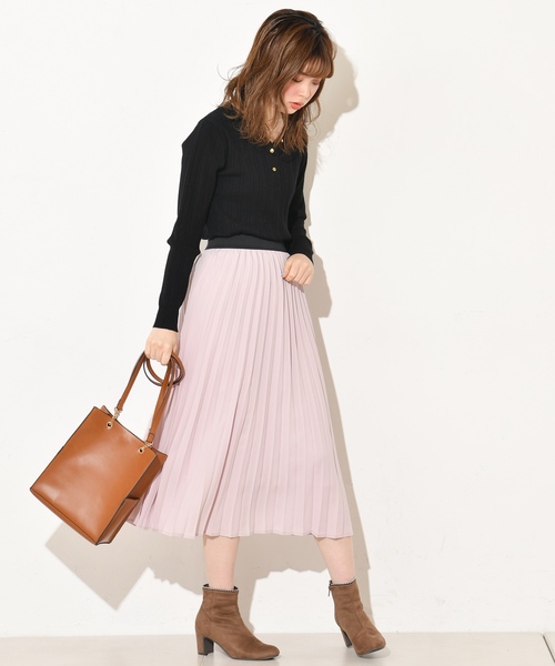 natural couture（ナチュラルクチュール）の「ジョーゼットプリーツスカート（スカート・レディース・ベージュ/パープル/ピンク/グレイッシュベージュ/アイボリー/ピンク系その他/ライム・FREE）」の16枚目の写真