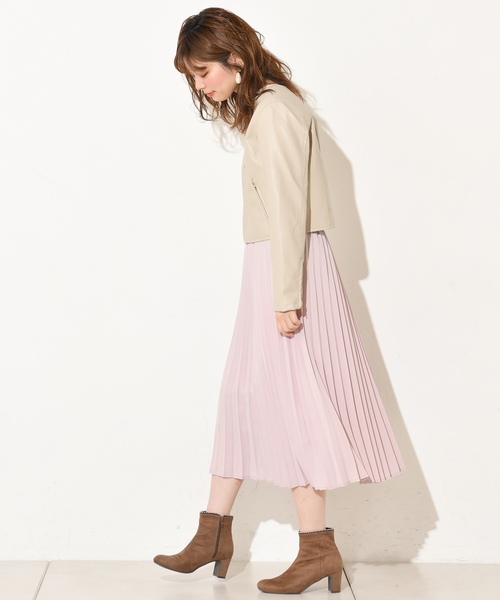 natural couture（ナチュラルクチュール）の「ジョーゼットプリーツスカート（スカート・レディース・ベージュ/パープル/ピンク/グレイッシュベージュ/アイボリー/ピンク系その他/ライム・FREE）」の9枚目の写真