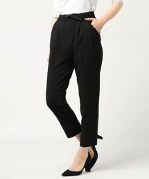 ハイストレッチジョーゼットテーパードパンツ
