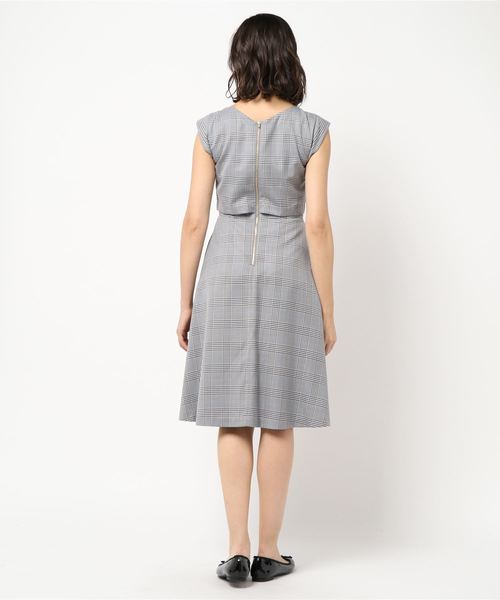 JILL by JILL STUART（ジルバイジルスチュアート）の「カラーラインチェック（ワンピース・レディース・ブラック/ブラウン・SMALL/MEDIUM）」の4枚目の写真