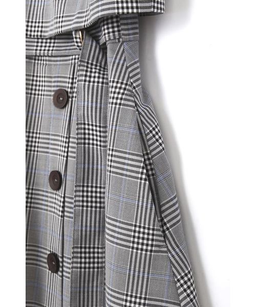 JILL by JILL STUART（ジルバイジルスチュアート）の「カラーラインチェック（ワンピース・レディース・ブラック/ブラウン・SMALL/MEDIUM）」の14枚目の写真