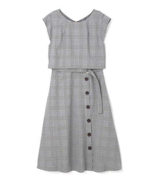 JILL by JILL STUART（ジルバイジルスチュアート）の「カラーラインチェック（ワンピース・レディース・ブラック/ブラウン・SMALL/MEDIUM）」の18枚目の写真