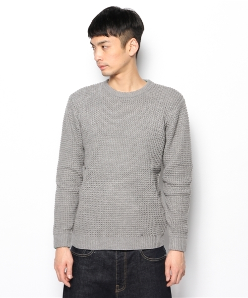 WEGO（ウィゴー）の「WEGO/畦編みニット（ニット/セーター・メンズ・杢グレー/ナチュラル/グリーン/ブルー/ネイビー/イエロー/ワイン/その他1・MEDIUM/LARGE）」の9枚目の写真
