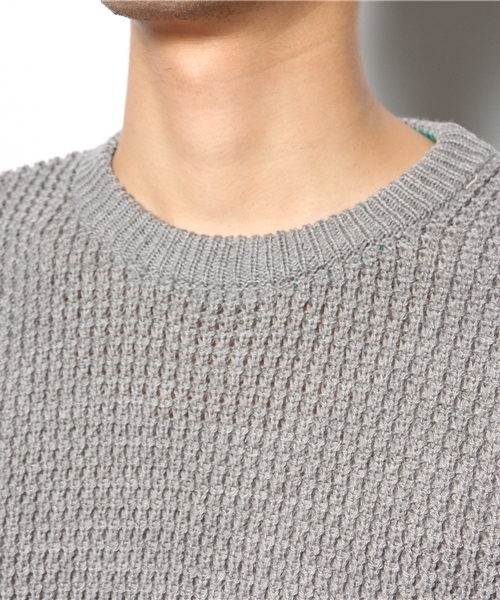 WEGO（ウィゴー）の「WEGO/畦編みニット（ニット/セーター・メンズ・杢グレー/ナチュラル/グリーン/ブルー/ネイビー/イエロー/ワイン/その他1・MEDIUM/LARGE）」の12枚目の写真